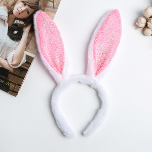 फ़ैक्टरी-कोरियन संस्करण नए ढीले बाल कुत्ते और खरगोश कानों के सिर वाले बच्चों के दिन प्रदर्शन खरगोश के हेडबैंड पशु आकार - Product Image 3