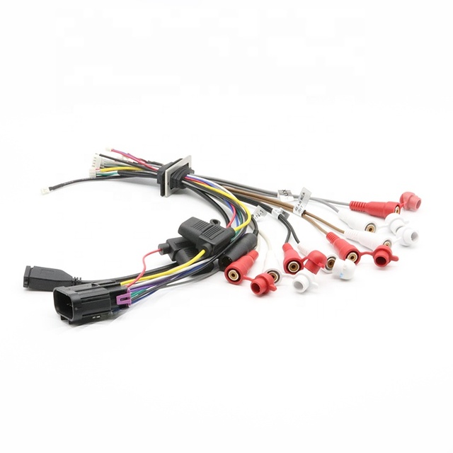 High Quality Twisted Pair Auto Audio Cable RCA Aux Speaker Car Stereo Hifi USB Fuse Box Monitor Microphone Stereo Wiring Harness