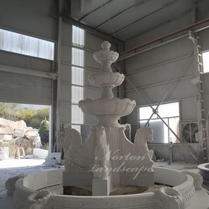 Venta al por mayor barato al aire libre hogar jardín decoración Gran Piedra Blanca tallada mujer desnuda estatua mármol fuente de agua venta - Product Image 6