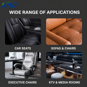 Tissu de réparation en <span class=keywords><strong>cuir</strong></span> synthétique PVC perforé avec support <span class=keywords><strong>auto</strong></span>-adhésif 3M haute viscosité pour canapé, siège de voiture et intérieur automobile - Product Image 3