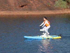 Vélo aquatique personnalisé <span class=keywords><strong>pour</strong></span> la mer et le lac, pédalo, bateau à pédales, bateau électrique commercial et vélo, vélo aquatique gonflable en PVC - Product Image 4