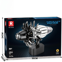 Reobrix 33018 2025 Nuevo MOC City, Ensamblaje de Motor de Avión, Modelo Educativo DIY para Niños, Regalos de Cumpleaños, Juego de Bloques de Construcción
