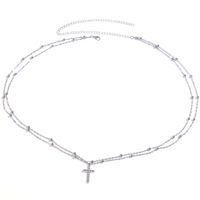 Chaîne de taille superposée pour femme en alliage de cuivre avec pendentif cœur, style décontracté et urbain, bijoux à double anneau