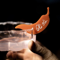 Etiqueta Personalizada de Acrílico para Vaso de Vino con Diseño de Chile, Identificador de Bebidas para Bodas, Fiestas y Banquetes, Decoración, Suministro Directo de Fábrica