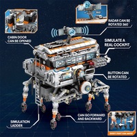 Reobrix 99003 Technical Star Science Station Explorer, Modelo de Coche Espacial de Aviación, Bloques de Construcción RC, Juego de Ladrillos de Juguete