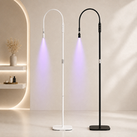 Lampe UV professionnelle 1-5W pour extensions de cils, support réglable sur pied, outil de beauté, contrôle tactile, séchage rapide, silicone et plastique