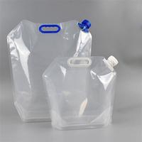 Sac de stockage d'eau pliable 5L 10L 15L avec robinet, conteneur d'eau portable pliable en PE+PA+PET pour le camping et les voyages