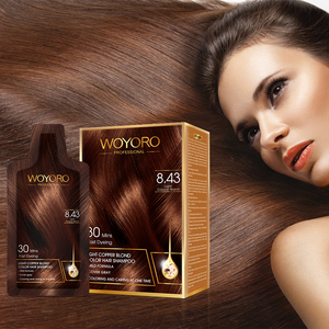 Shampoo colorante per capelli a basso contenuto di ammoniaca non allergico a lunga durata più venduto con colore <span class=keywords><strong>biondo</strong></span> <span class=keywords><strong>rame</strong></span> - Product Image 4