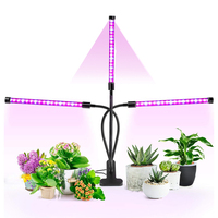 LED Coltiva Le Luci per le Piante D'appartamento Aggiornato 4 Teste A Collo di Cigno Spettro Completo Pianta PRINCIPALE Coltiva La Luce Della Lampadina con la Clip