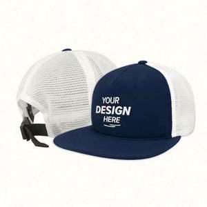 Casquette de camionneur 5 panneaux en mousse premium, personnalisée avec logo brodé ou imprimé, en tissu en toile éponge tendance pour usage extérieur – Vente en gros - Product Image 1