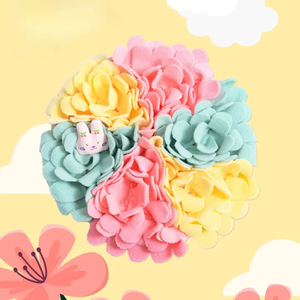 Alfombra Olfativa Plegable para Perros, Venta al por Mayor, para Alivio del Estrés de Mascotas, Comedero Lento para Cachorros, Alfombra Olfativa Redonda con Diseño Floral, Serie Seasons - Product Image 1