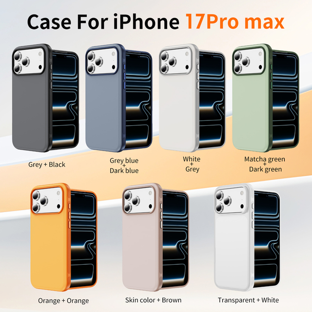 For iPhone 17 Pro Max Protection Shockproof Matte Back Cover Shell for iPhone 17 Air 16E 15 Pro Protection Skin Feel Phone Case