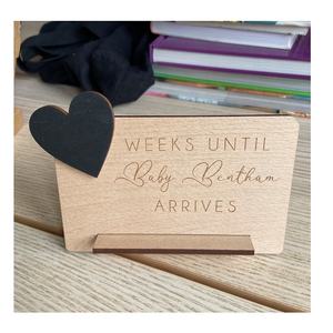 El más vendido Regalo de <span class=keywords><strong>embarazo</strong></span> Fecha de vencimiento Cuenta regresiva Llegada del bebé Placa de Cuenta Regresiva - Product Image 5