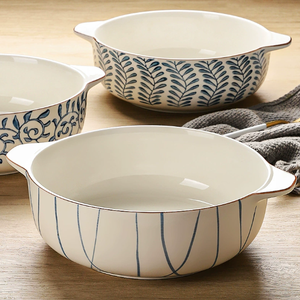Nouveau design professionnel, bol en céramique japonais à double anse, écologique, super grand, pour soupe de nouilles, certifié BSCI, personnalisable - Product Image 3