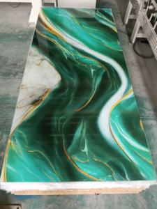 Hoja de mármol UV de PVC de nuevo diseño Panel de pared de mármol artificial fácil de instalar para decoración de interiores - Product Image 5