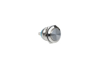 Interrupteur à bouton-poussoir momentané et maintenu, éclairé par anneau, étanche IP67, en acier inoxydable, 10 broches, DPDT, 12/16/19/22/25/28/30mm