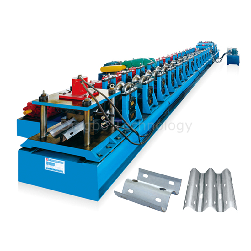 2 waves high road way guard rail roll forming machine production line