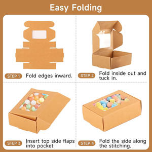 B731 petites boîtes d'emballage <span class=keywords><strong>de</strong></span> savon faites <span class=keywords><strong>maison</strong></span> Kraft fenêtre marron mini <span class=keywords><strong>cadeau</strong></span> boulangerie bonbons biscuits emballage en gros boîtes à savon personnalisées - Product Image 5