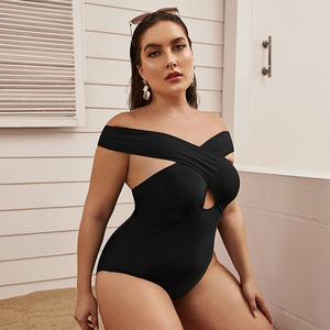 2023 New Custom ized Large Size One Piece von den Schultern <span class=keywords><strong>Fat</strong></span> Woman <span class=keywords><strong>Bikini</strong></span> Badeanzug Großhandel - Product Image 5