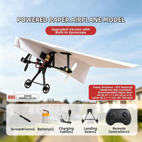 Kit d'avion en papier télécommandé EPT DIY 2,4 GHz, jouet volant électrique, éveil scientifique STEM, avion RC pour enfants et débutants