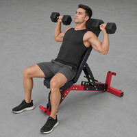 Banc de musculation réglable robuste avec roues de transport, banc d'entraînement multi-angles pour la musculation