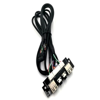 Connecteur USB Audio 9 broches pour panneau avant de boîtier PC, câble de bureau 3,5 mm pour écouteurs et microphone, tressé, charge rapide 3A