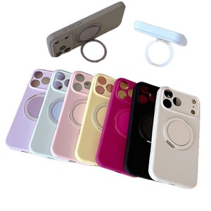 Chất Lỏng Silicone Từ Đá Đứng Điện Thoại Di Động Điện Thoại Di Động Với Chủ Bìa Trường Hợp Đối Với <span class=keywords><strong>iPhone</strong></span> 17 Không Khí 16 15 14 Pro Max - Product Image 3