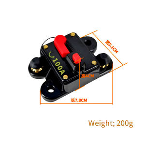Disjoncteur automatique de protection de ligne de courant 12V pour autoradio avec porte-fusible 20A à 300A - Product Image 6