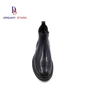Bottes Oxford montantes en cuir véritable Dreamy Stark pour homme – Confortables, respirantes, antidérapantes – Idéales pour le bureau et les mariages – Collection Automne-Hiver - Product Image 2