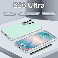 Smartphone S26 Ultra 5G de 6.9 Pulgadas, Cámara de 108MP, 16GB + 1TB, Batería de 8000mAh con Carga Rápida, Reconocimiento Facial, Pantalla OLED de 90Hz, Doble SIM
