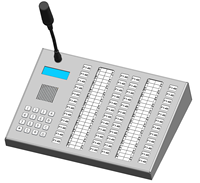 Console de microphone d'urgence robuste pour bureau, pour les annonces d'urgence en direct en salle de contrôle, avec 48 boutons de numérotation rapide