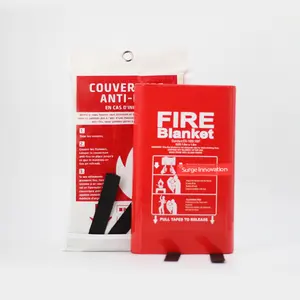 Yeni 1m * 1m boyutu yangın battaniyesi şartname CE 1869 2019 belgelendirme fiberglas yangına dayanıklı battaniye fiyat