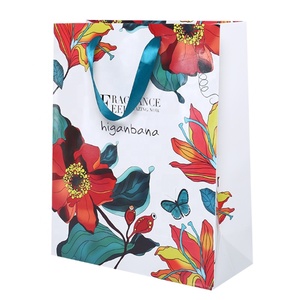 Borsa di Carta Ecologica Personalizzata di Alta Qualità con Manici a Nastro <span class=keywords><strong>per</strong></span> Boutique/<span class=keywords><strong>Negozi</strong></span> di Regali - Product Image 1