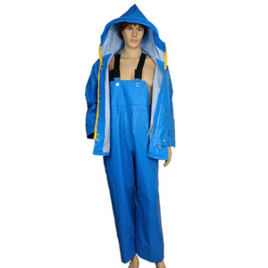 Veste haute visibilité en PVC et polyester, combinaison <span class=keywords><strong>de</strong></span> <span class=keywords><strong>pluie</strong></span> imperméable, manteau imperméable, pantalon <span class=keywords><strong>de</strong></span> pêche robuste pour homme - Product Image 5