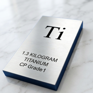 Barra de Titanio de 1.3 Kilogramos, Grado CP 1, Lingote de Metal Ti para Inversión - Product Image 1
