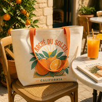 Sac de shopping en toile, sac fourre-tout en coton pour femmes, sac à main réutilisable avec longues poignées pour le travail, les voyages et les courses quotidiennes