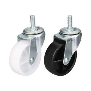 Furniture <b>Caster</b> 3-Inch Swivel Threaded Stem Polyurethane <b>Wheel</b> Silent Industrial Use Steel Construction - Product Image 4