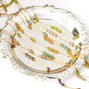 Stainless Steel Beaded Chain Electroplated Seed Beads DIY Jewelry Necklace <b>Bracelet</b> Accessory Yiwu Origin H1647 - Product Image 4