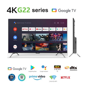 โรงงานผลิต OEM LED QLED ทีวีจอแบนขนาด 32 ถึง 85 98 100 110 นิ้ว 4K UHD ระบบสมาร์ททีวี Google Android ขนาด 85 75 65 นิ้ว - Product Image 3