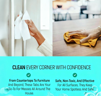 Recharges de concentré nettoyant multi-usages, recharge pour nettoyage multi-surfaces, comprimés nettoyants non toxiques (lot de 12)