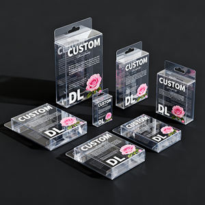 Индивидуальная печать на ПВХ/ПЭТ: Прозрачная упаковка для косметики и инструментов для ухода за кожей с отверстием для подвешивания - Product Image 1