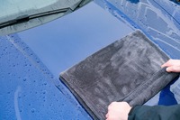 Serviette de lavage de voiture en microfibre à double couche, boucles torsadées, 30x30cm, super absorbante, séchage rapide, sans peluches