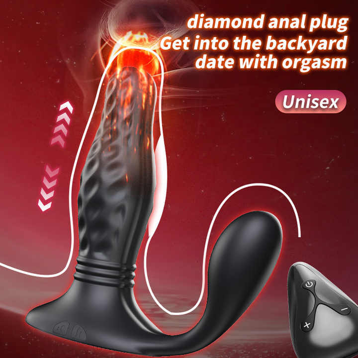 Night Cherry Diamond Retractable Rabbit Vibrator Adult Sexual Supplies