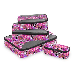 Fashion Leopard Flower Custom Luggage Organizer Bag Expandable Packing Organizers 6 Set Compression Packing <b>Cubes</b> for Suitcases - Product Image 3
