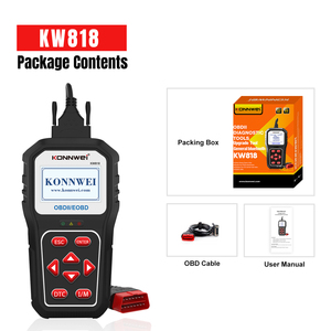 Testeur de batterie universel NCFKOS KW818 et scanner de diagnostic de panne OBDII pour batterie de voiture et <span class=keywords><strong>moto</strong></span> 6V-12V - Product Image 2