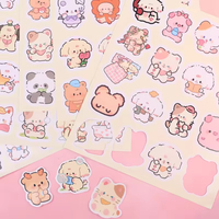 Ensemble d'autocollants mignons Kawaii, autocollants de dessin animé lapin/coeur/fruits pour journal, scrapbooking, décoration de planificateur