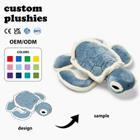 Peluche Tortue Marine Personnalisée, Coussin Doux en Forme de Tortue Océanique, Rembourrage Coton PP, Cadeau pour Enfants, Doudou Réconfortant