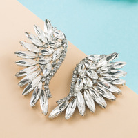 Boucles d'oreilles tendance 2022 Style industrie lourde Style bohème Style exagéré ailes couleur strass boucles d'oreilles pour femmes
