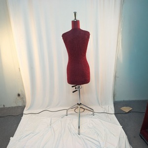 Maniquí drapeado de medio cuerpo ajustable para diseño de ropa de mujer, vestido de boda, fabricación de patrones de tienda con espuma y material de madera - Product Image 2