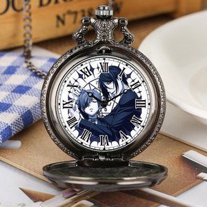 Montre de poche steampunk pour homme, anime <span class=keywords><strong>Kuroshitsuji</strong></span> Black Butler, avec cadran à chiffres romains - Product Image 6